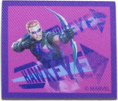 Obrázek produktu pro Marvel © Avengers Hawkeye Comic - nášivka, nažehlovací, nažehlovací, nášivka, k nažehlení, velikost: 5,4 x 6,2 cm