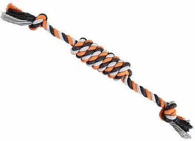 Obrázek produktu pro HipHop Dog Válec JUMBO HipHop bavlněný s 2 knoty, šedá, tm.šedá, oranžová Velikost: 51cm, 500g
