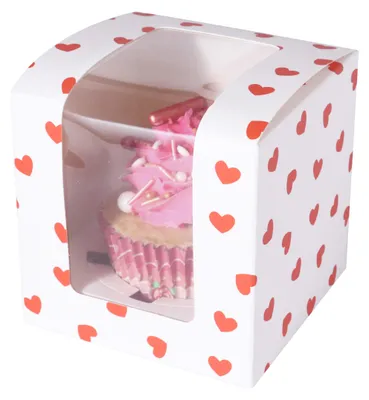 Productafbeelding van Set van 4 cadeauboxen voor Valentijnsdag - Hartjesmotief