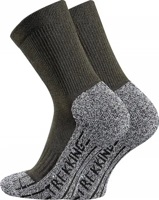 Produktbild von TippTexx 24 4 Paar Coolmax (Polyesterfasern) (Polyesterfasern) Performance Trekkingsocken, Oliv, Größe 39-42