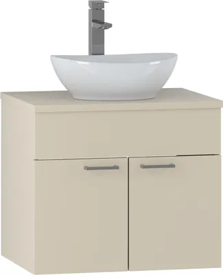 Immagine prodotto di Mobile lavabo Badplaats Colorado 60 x 46 cm Cashmere - Mobile bagno sospeso con 2 cassetti