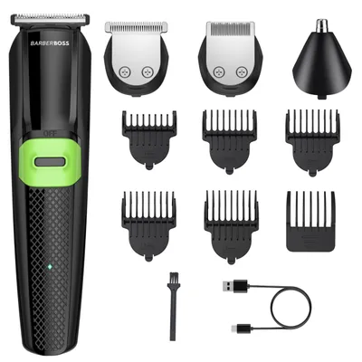 Productafbeelding van BarberBoss All-in-One Verzorgingsset voor Heren - Baardtrimmer, haartrimmer