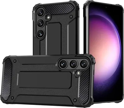 Image de Etui Hybrid Armor pour Samsung Galaxy S24 Fe Etui Hybride Blindé - Noir