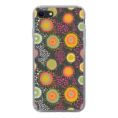 Produktbild von MuchoWow® Handyhülle Schutzhülle Hülle für iPhone SE 2022 Mädchen - Herzen - Liebe - Muster - Mädchen - Rosa - Kinder - Kind Silikon Softcase Handy Hülle - Schutzhülle