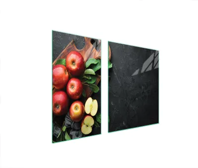 Immagine prodotto di Piastre copri fornelli 2 pezzi 90x52 Copri piano cottura in Vetroceramica tagliere in vetro ardesia