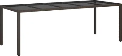 Produktbild von vidaXL Gartentisch Braun 250 x 100 x 75 cm Poly-Rattan