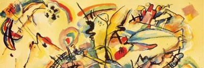 Obrázek produktu pro Wassily Kandinsky umělecký obraz - Kompozice, 1917 (53 x 158 cm)