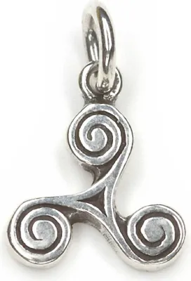 Produktbild von Kettenanhänger Triskelion 925 Silber Oxidiert 1,3cm Triskel keltischer Amulett