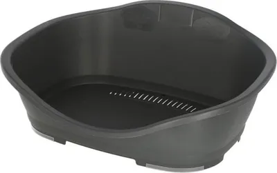 Produktbild von Hundebett Kunststoff KERBL Sleepers, 56,5 x 42 x 24 cm, Grau, Belüftung, Antirutsch