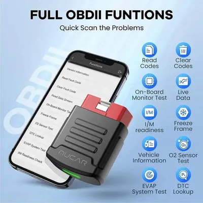 Obrázok produktu pre OBD2 skener – OBD2 – diagnostický prístroj – odstraňovanie chýb – autodiagnostika – pre všetky automobily – Bluetooth
