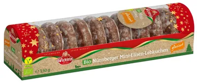 Produktbild von Wicklein Nürnberger Mini-Elisen-Lebkuchen glasiert vegan 150g