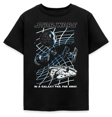Produktbild von Star Wars In A Galaxy Far, Far Away Kinder T-Shirt, 122/128 (7-8 Jahre), Schwarz
