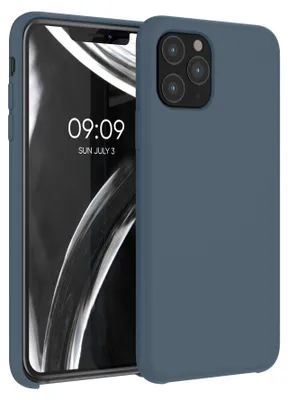 Produktbild von kwmobile Handyhülle für Apple iPhone 11 Pro Hülle - Case Silikon - Kabelloses Laden - Schutzhülle Cover in Dunkler Schiefer