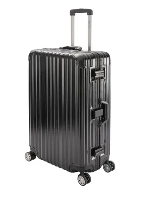 Produktbild von Travelhouse London - Hartschalen Polycarbonat Alu Koffer Trolley Reise Urlaub 90l schwarz