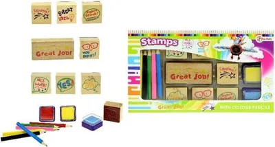 Obrázok produktu pre Súprava pečiatok Toi-toys s farebnými ceruzkami
