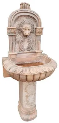 Immagine prodotto di Casa Padrino Fontana da parete in marmo rosa - Splendida fontana da giardino - Fontana da giardino - Accessori da giardino in stile barocco e liberty