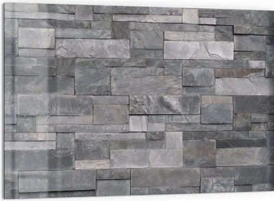 Produktbild von DEQORI Küchenrückwand Glas 60x40 cm 'Dekoratives Steinmuster' Spritzschutz Bad Rückwand