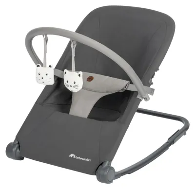 Produktbild von Bebeconfort Aster, Babywippe, 0–2 Jahre, Leichtgewicht (2,7 kg), ultra-kompakt zusammenklappbar, verstellbare Rückenlehne, Tinted Graphite