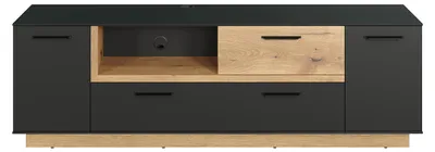 Imagen del producto de Synnax WO:Ko.+Fr. Antracita, melamina / , roble NB, mueble bajo para televisión