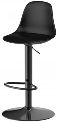 Obrázek produktu pro Otočná barová židle BH02B, nastavení výšky 70 - 90,5 cm, černá