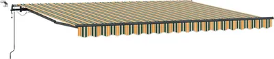 Produktbild von vidaXL Markisenstoff mit Grün und Gelb 450 x 350 cm Polyester
