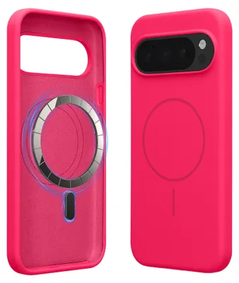 Produktbild von kwmobile Silikon Hülle für Google Pixel 10 Pro XL Handyhülle - Case Kompatibel mit MagSafe Neon Pink