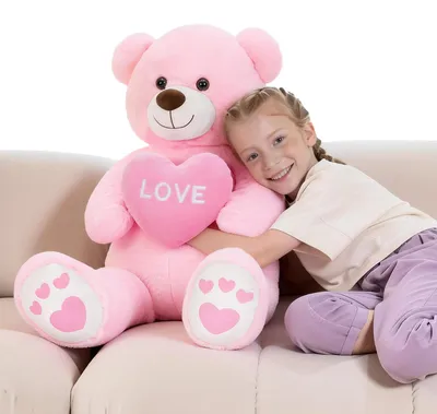 Immagine prodotto di Orsacchiotto di peluche, 90 cm, rosa, per bambini