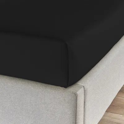 Produktbild von Traumschlaf Feinbiber Haustuch Bettlaken 150x250 cm schwarz