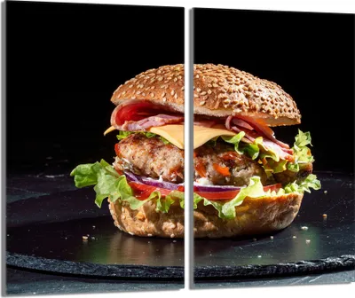 Produktbild von Herdabdeckplatten 2 teilig 30x52 Glaskeramikkochfeld Abdeckung Glas, Hamburger Essen