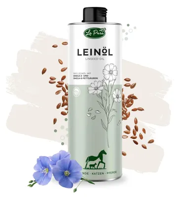 Leinöl für Hunde, Katzen & Pferde, kaltgepresst, 1 L
