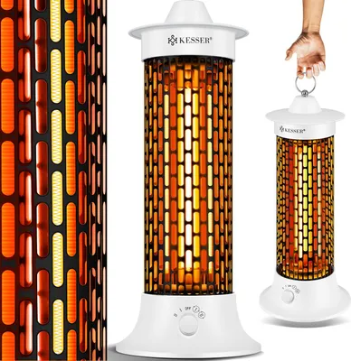 Produktbild von KESSER® Standheizstrahler Infrarotheizung, 1200W Heizstrahler Energieeffiziente Heizung Innenraum mit 360° Oszillation, Infrarotheizung Standgerät, Elektroheizung IP55, Terrassen-Heizstrahler