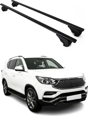 Produktbild von Dachträger Grundtäger für SsangYong Rexton 2017-2025 75kg Metall Schwarz 2 tlg
