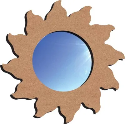 Produktbild von Gomille MDF-Sonnenspiegel Bastelspiegel 12 Strahlen 38 cm Dekoration