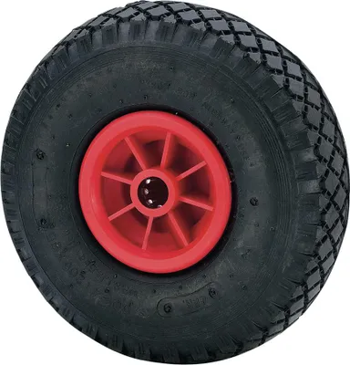 Produktbild von Pannenschutzrad mit Polyamix-Kern und Rollachse, maximale Tragfähigkeit 100 kg, ø 26 cm