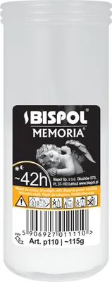 Zdjęcie produktu dla Wkład do zniczy parafinowy BISPOL P110 42H 1szt.