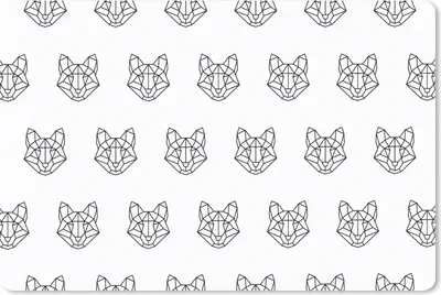 Produktbild von MuchoWow® Mauspad Mousepad Fuchs - Muster - Formen 27x18 cm - Mousepads - Maus Mat - Pad - Mausunterlage - Büroartikel - Desk Matten