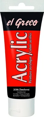 Produktbild von Kreul el Greco Acrylic Tube zinnoberrot 75 ml