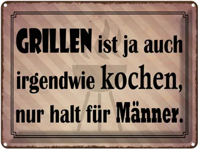 Produktbild von vianmo Blechschild 30x40 cm Grillen ist kochen für Männer Spruch Zitat