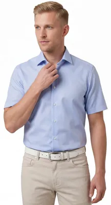Produktbild von Olymp Hemd kurzarm Modern Fit hellblau