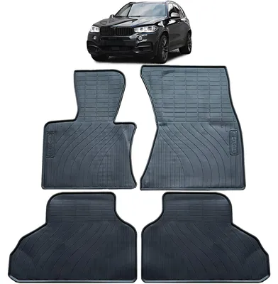 Obrázok produktu pre Podlahové rohože do auta, predné/zadné, pre BMW X5 F15, modelové roky 2013-2018, kvalitná guma