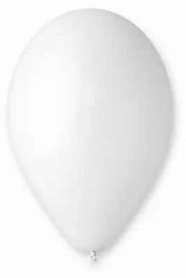Produktbild von Gemar Ballons, 9 Zoll, Pastellfarben, Weiß, 100 Stück.