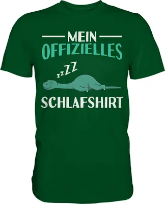 Produktbild von Offizielles Schlafshirt Dinosaurier Nachthemd Schlafanzug Pyjama Dino T-Shirt – Bottle Green / L