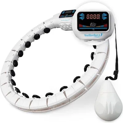 Immagine prodotto di Fitness Hoop da 113 cm con pesi e funzione massaggiante, per principianti