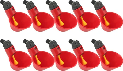 Produktbild von 10 Stück Geflügel Wassertränkebecher, Tränker für Vieh, Hühner, Hennen