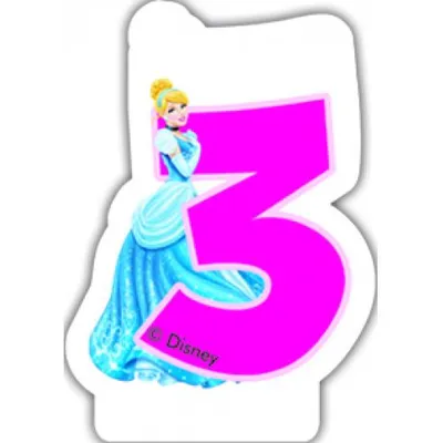 Image de Bougies d'anniversaire numérotées Disney Princesses n°3