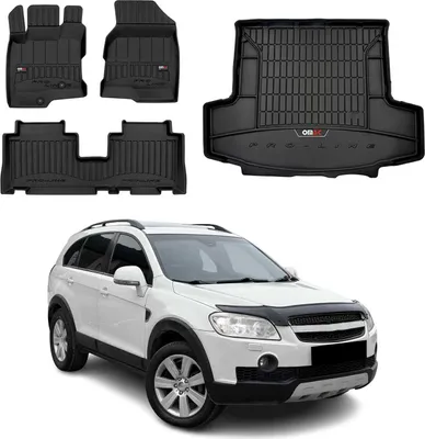 Immagine prodotto di Set di tappetini e fodere per il bagagliaio OMAC per Chevrolet Captiva 2006-2018 in gomma 4x