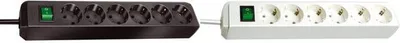 Productafbeelding van Brennenstuhl Eco-Line stekkerdoos met schakelaar, 6 stopcontacten, wit, 3 meter, kabel H05VV-F 3G1,5, artikelnummer 1159520400