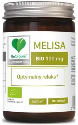 MELISA EKSTRAKT BIO (400 mg) 100 TABLETEK - BE ORGANIC