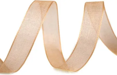 Produktbild von 27 m Organzaband, Dekoband, 9 mm, #055, auf Spule, vanille