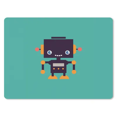 Produktbild von MuchoWow® Mauspad Mousepad Roboter - Gesicht - Antenne - Blau - Jungen 23x19 cm - Mousepads - Maus Mat - Pad - Mausunterlage - Schreibtischunterlage - Mauspad